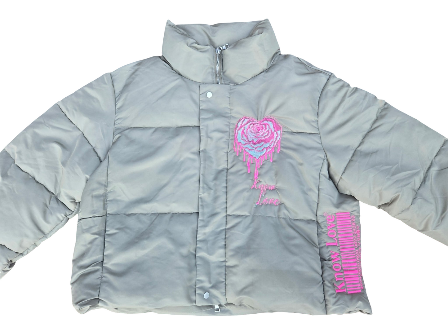 Know Love "Drip Rose' Puffer Jacket