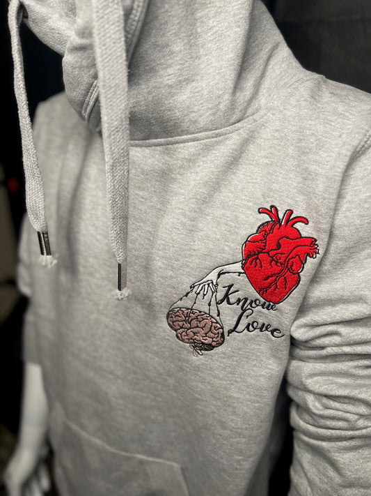 K.L cross over neck hoodie